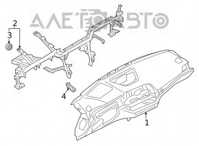 Panoul frontal al bordului fara AIRBAG BMW 3 G20 19-22 negru fara proiectie