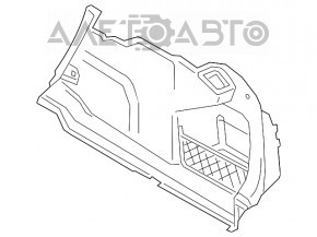 Decorat arc dreapta BMW 3 G20 19- negru cu plasă nou original OEM