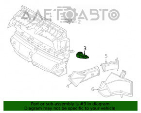 Крепление жалюзей дефлектора радиатора верхнего правое BMW 3 G20 19-22