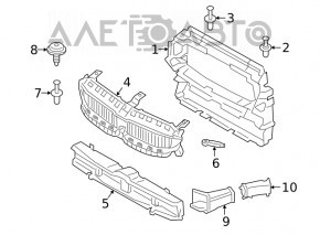 Deflector radiator deflector superior BMW 3 G20 19-22 2.0T nou original OEM