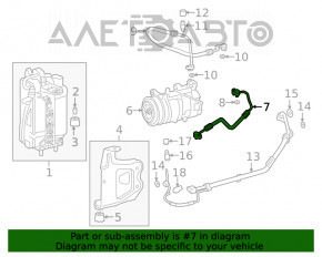 Teava aer conditionat condensator-compresor BMW 3 G20 19- 2.0T