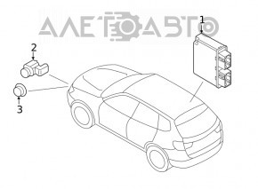 Senzori parcare fata BMW 3 G20 19 - nou original OEM