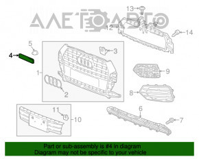 Inscripție emblemă grilă Quattro Audi Q3 8U 16-18