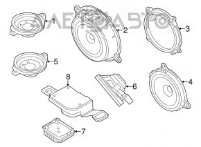 Difuzor ușă față stânga Mazda 3 14-18 BM