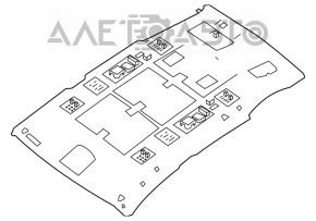 Обшивка потолка Nissan Murano z52 19- серый без люка