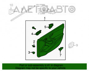 Garnitura portiera fata stanga Hyundai Elantra UD 11-13 dorest, bej, insertie piele cu perforatii, cotiera piele. pentru curatare, uzat