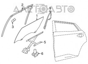 Garnitura sticla spate stanga Nissan Murano z52 19-