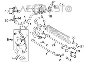 Teava racire invertor fata Audi Q5 8R 13-16 hibrid metalic