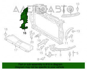 Дефлектор радиатора левый Audi Q3 8U 16-18 OEM