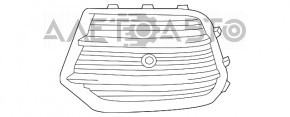 Решетка переднего бампера правая Audi Q3 8U 16-17 под цельный бампер под парктроник
