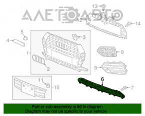 Нижняя решетка переднего бампера Audi Q3 16-18