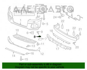 Montarea dopului de spălare faruri stânga Audi Q3 8U 16-18