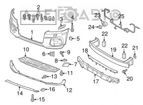 Montaj dop spalator far stanga Audi Q3 8U 16-18 nou original OEM