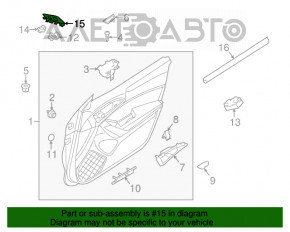 Elemente pentru controlul ridicării geamului față dreapta Mazda 3 14-18 BM negru