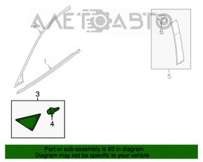 Molura exterioară colț ușă stânga față Mazda 3 14-18 BM