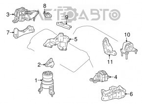 Suport motor dreapta Lexus RX450h 16-22