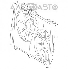 Ansamblu carcasa radiator difuzor Lexus RX450h 16-22 cu rezervor