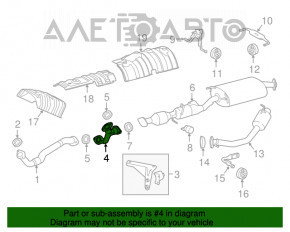 Conexiune conductă de evacuare Lexus RX450h 16-22