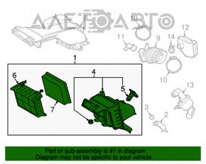 Корпус воздушного фильтра Lexus RX450h 16-22