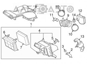 Воздухоприемник Lexus RX450h 16-22