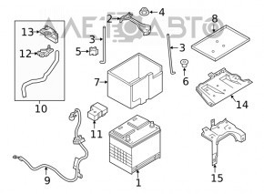 Крепление АКБ в сборе Nissan Murano z52 19-