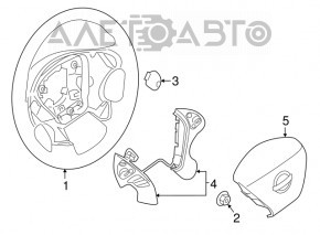 Volan gol Nissan Murano z52 19-20 piele neagra