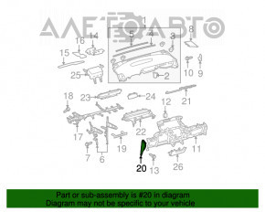 Decor torpilă partea stângă Toyota Prius 30 10-15 negru