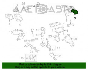 Deflector canal aer dreapta Toyota Prius 30 10-15 negru, zgarieturi