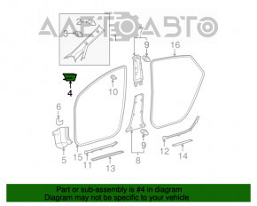 Decorat panou fata dreapta Toyota Prius 30 10-15 gri