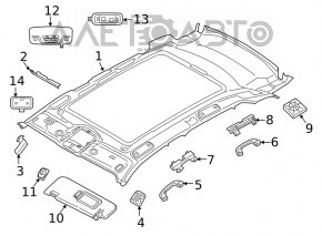 Lumină de curtoazie față dreapta BMW 5 G30 17-23