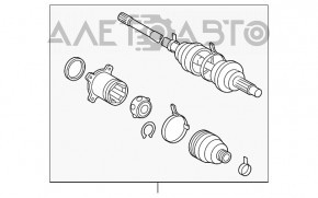 Arborele axei motoare spate dreapta Lexus RX450h 16-22