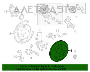 Disc frana spate dreapta Lexus RX350 RX450h 16-22