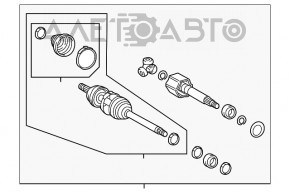 Привод полуось передняя правая Lexus RX450h 16-22 AWD