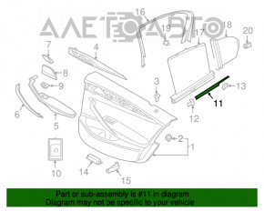 Garnitura sticla spate stanga BMW 5 G30 17-23 intern