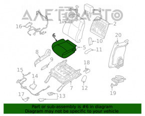 Scaun pasager Nissan Murano z52 18- fara airbag, piele neagra