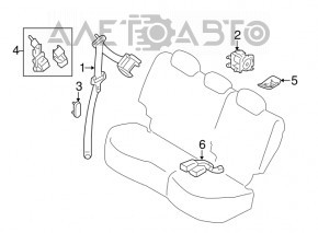 Ремень безопасности задний левый Nissan Murano z52 19-20 черный