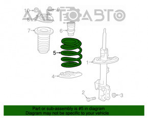Пружина передняя правая Lexus RX450h 16-22