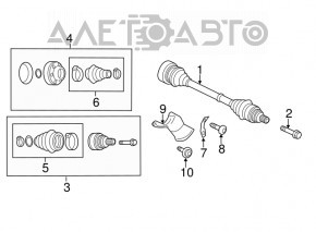 Ax punte spate dreapta Audi Q5 8R 11-12 2.0T