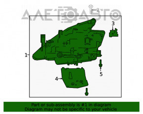 Far dreapta fata Nissan Murano z52 19-asamblare suport LED