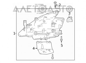 Far dreapta fata Nissan Murano z52 19-asamblare suport LED