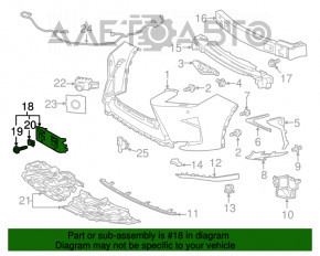 Platformă pentru bara față număr Lexus RX350 RX450h 16-22