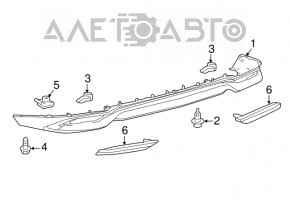 Buza bara spate stanga Lexus RX450h 16-19