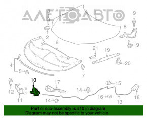 Замок капота Lexus RX350 RX450h 16-22