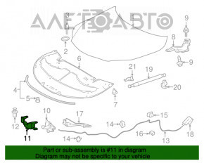 Крышка замка капота Lexus RX350 RX450h 16-22