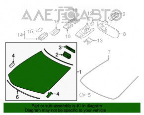 Parbriz Lexus RX350 RX450h 16-17 sub proiectie