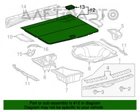 Пол багажника Lexus RX350 RX450h 16-22 черный