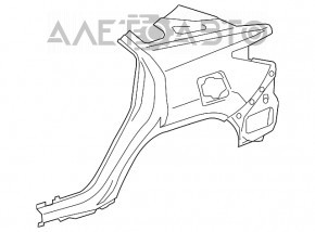 Sfert de aripă spate stânga Lexus RX350 RX450h 16-22 sub BSM