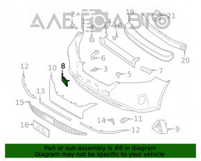 Mufă cârlig remorcare bara față Nissan Murano z52 19-