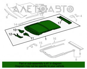 Cadru mecanism panoramic Lexus RX350 RX450h 16-22