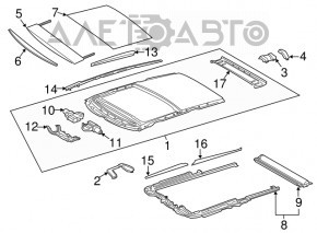 Cadru mecanism panoramic Lexus RX350 RX450h 16-22